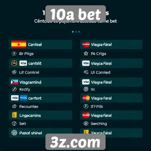 Métodos de pagamento aceitos pelo 10a bet